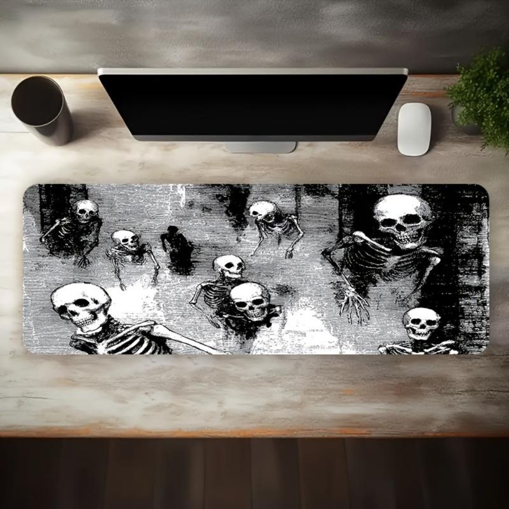 Retro Gaming Vibe - Com um padrão de caveira em