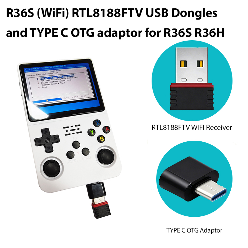 Retro Gaming Handheld 2026 - Dongles USB 2026 R36S (WiFi) RTL8188FTV