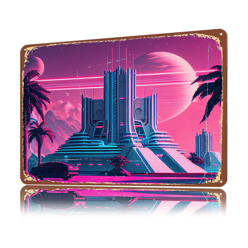 Placa de Metal Texturizada 3D  - Retro Gaming Vibe avaliação e preço