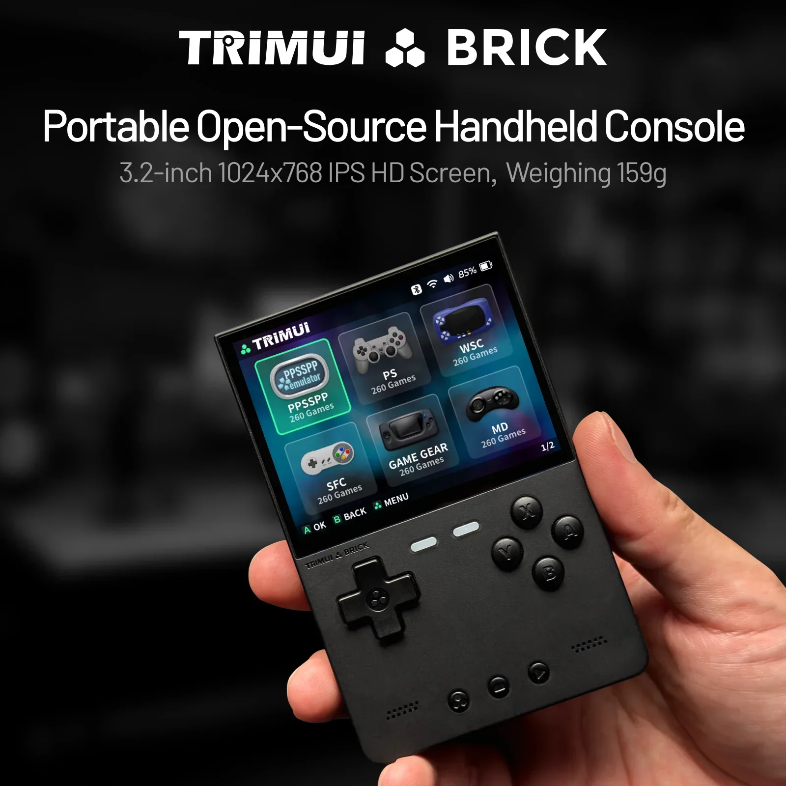 Trimui tijolo console de jogos - Retro Gaming Images avaliação e preço
